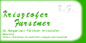 krisztofer furstner business card